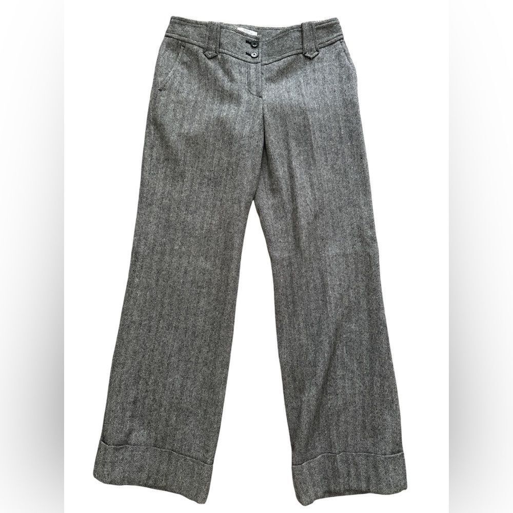 Ann Taylor Loft Grey Herringbone Pants